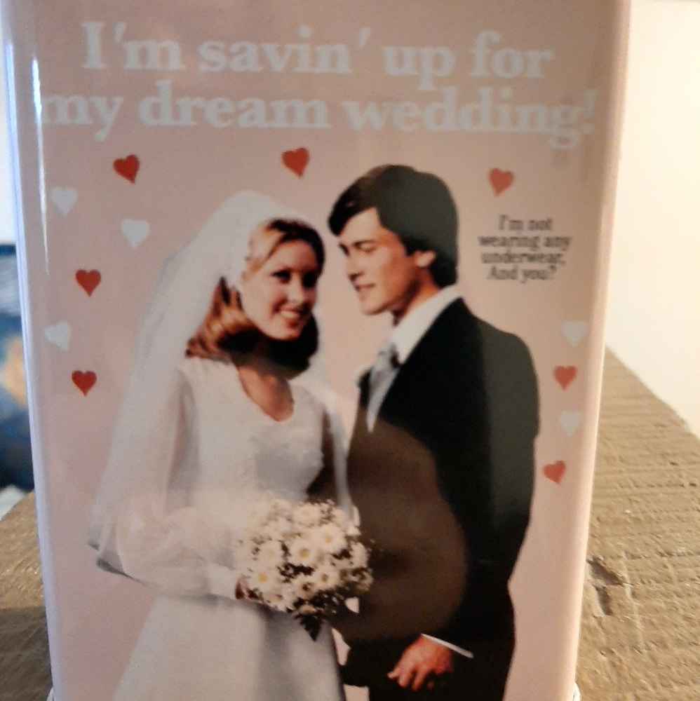 Blue Q dream wedding tin bank cash stash